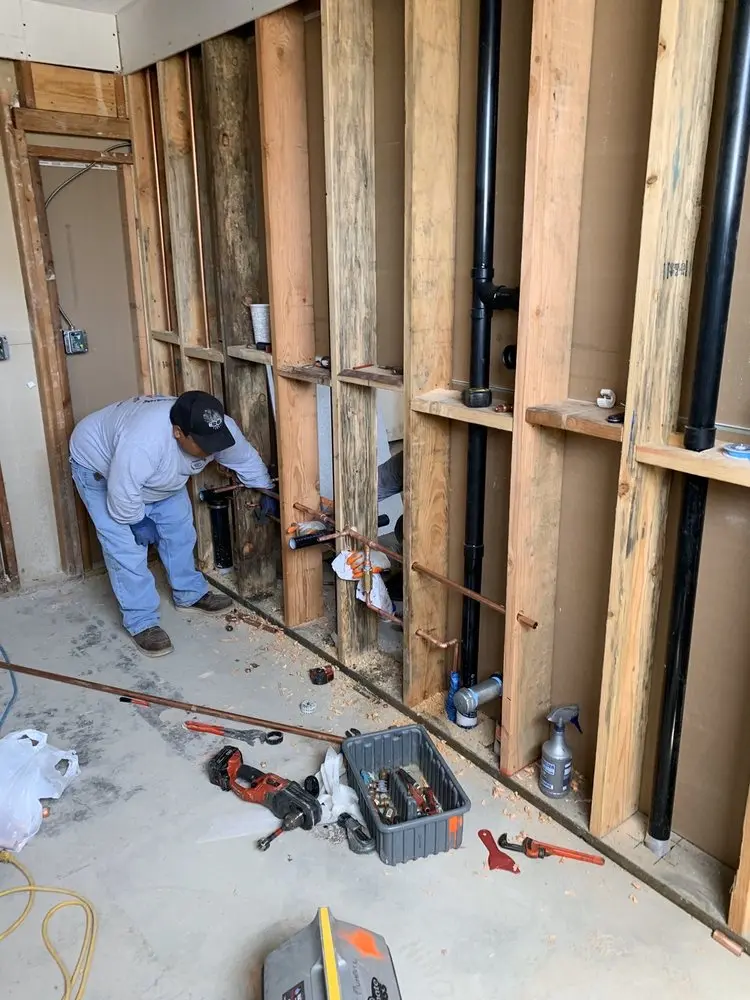 Commercial rough-in plumbing for Water Heater Replacement in Legend Trail
